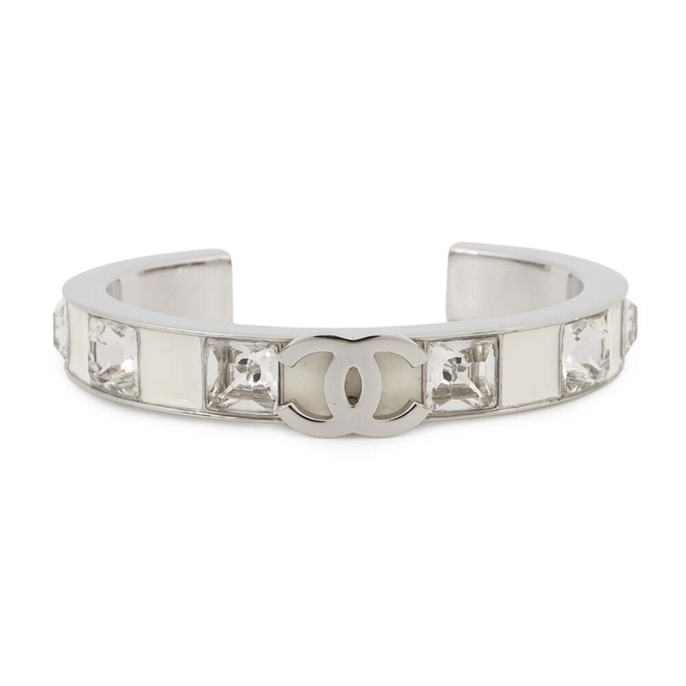 Chanel Cc Logo Bracelet Silver-Tone #266410C11B